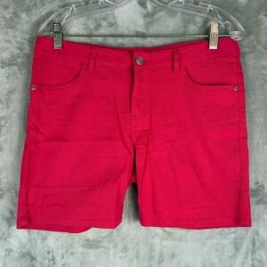 Musto Womens Pink Chino Shorts Size US 8 EUR 40 Mid Rise 5 Pocket Cotton Blend